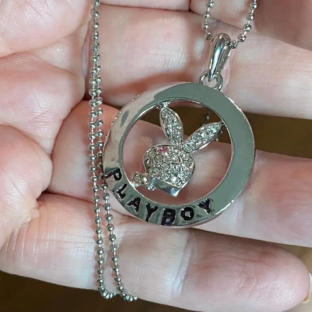 Vintage Playboy Bunny Crystal Necklace